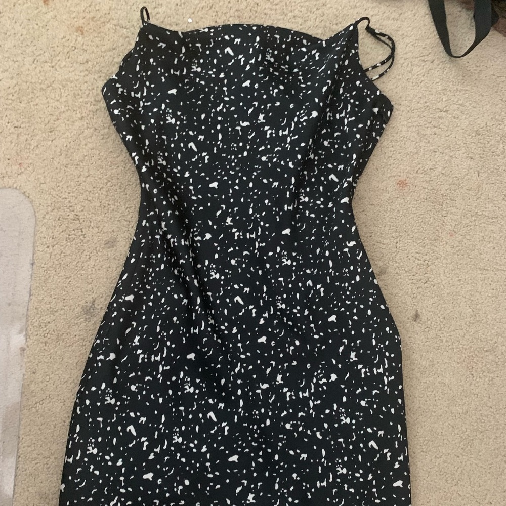 Cotton Candy LA Black Dress with White splotches